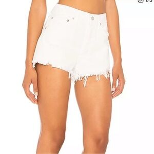 Agolde White Denim Jean Shorts Size 24 – Designer Summer Shorts
